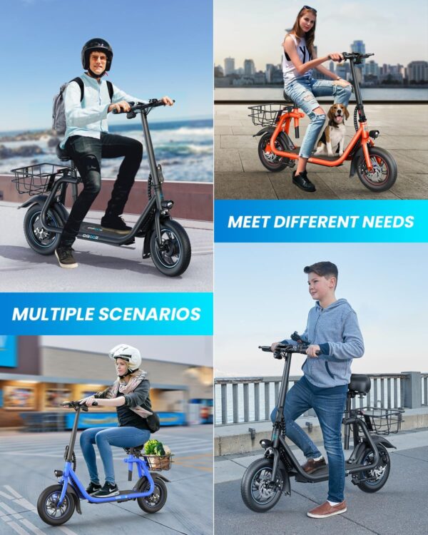 Gyroor Electric Scooter for Adults with Seat - Image 3