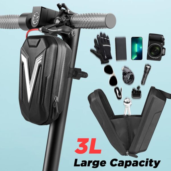 Electric Scooter Bag Scooter Accessories for Adults Kick Scooter Front Bag Waterproof EVA E Scooter Storage Bag Large Capacity Universal Scooter Handlebar Bag - Image 3