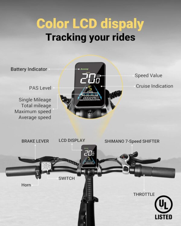 Folding Electric Bike 20" x 4.0 - Image 4