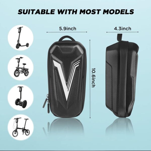 Electric Scooter Bag Scooter Accessories for Adults Kick Scooter Front Bag Waterproof EVA E Scooter Storage Bag Large Capacity Universal Scooter Handlebar Bag - Image 4