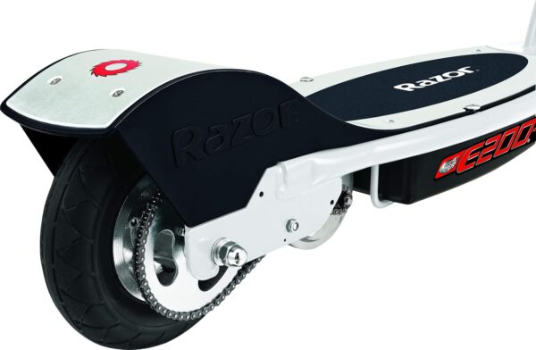 Razor E200S Electric Scooter Seated – Speedy 12 mph (19 kmh), Easy Switch Riding, Up to 40 Minutes Run Time, Ages 13+ - Image 5